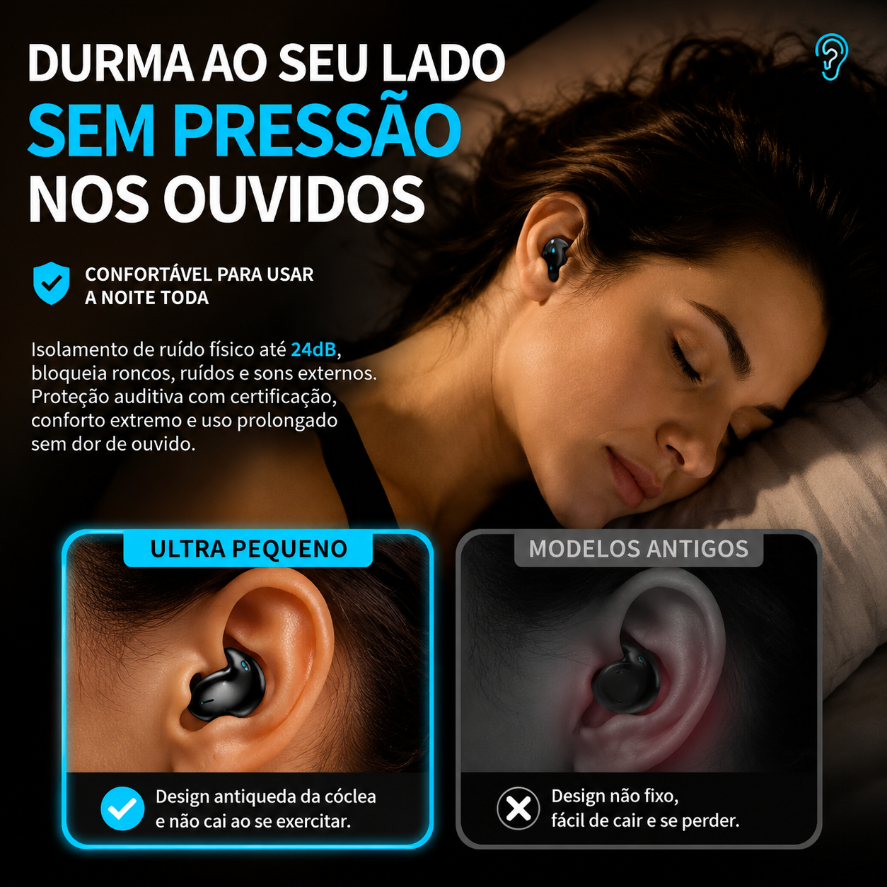 Fone X55 Pro Bluetooth À Prova D'água Com Cancelamento TWS sleep
