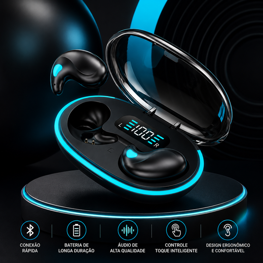 Fone X55 Pro Bluetooth À Prova D'água Com Cancelamento TWS sleep