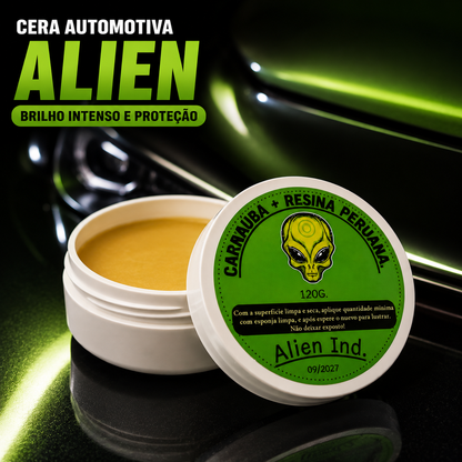 Cera Alien Automotiva Queimado Riscos Auto Brilho Repelente de Água